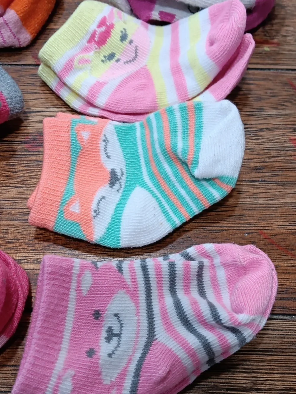 Multi-Pack Pink Kids No-Show Socks - Cute Patterned Anklets
